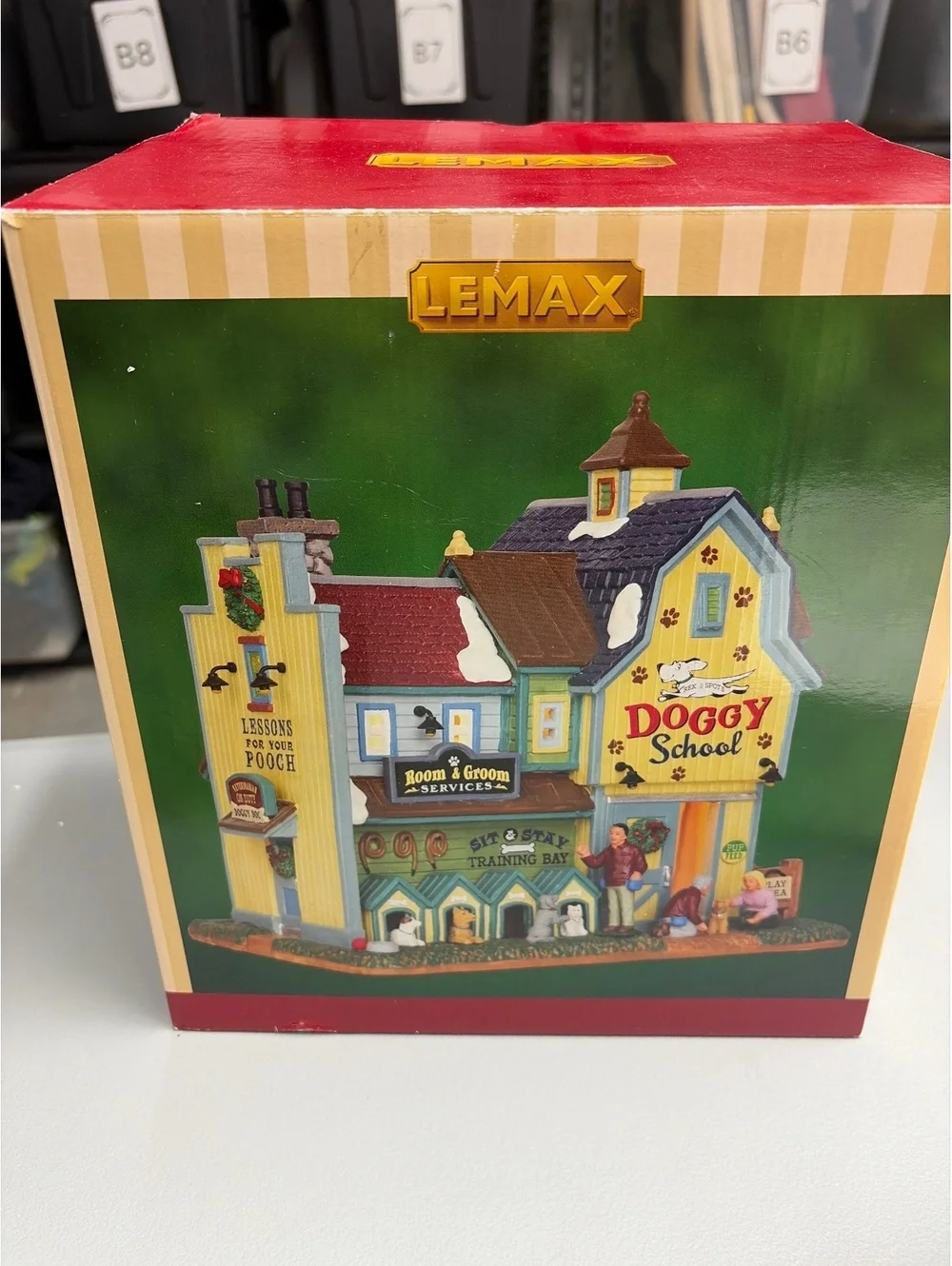 Lemax Christmas Village REX & SPOT'S DOGGY SCHOOL Porcelain Building NO LIGHT